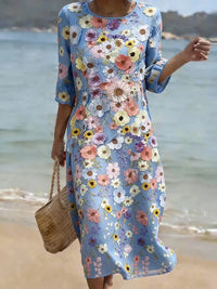 Vestido casual de mujer con estampado floral
