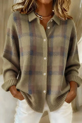 Taylor™ | Cardigan de punto a cuadros cómodo