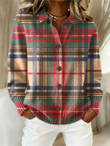 Gloria | Cardigan a cuadros multicolor con botones