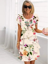 Camila | Vestido elegante de caída fluida con volantes